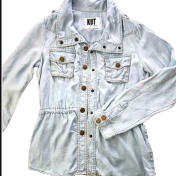 Kut from the Kloth Jackets & Blazers - KUT FROM KLOTH Light DENIM Jacket Size Med